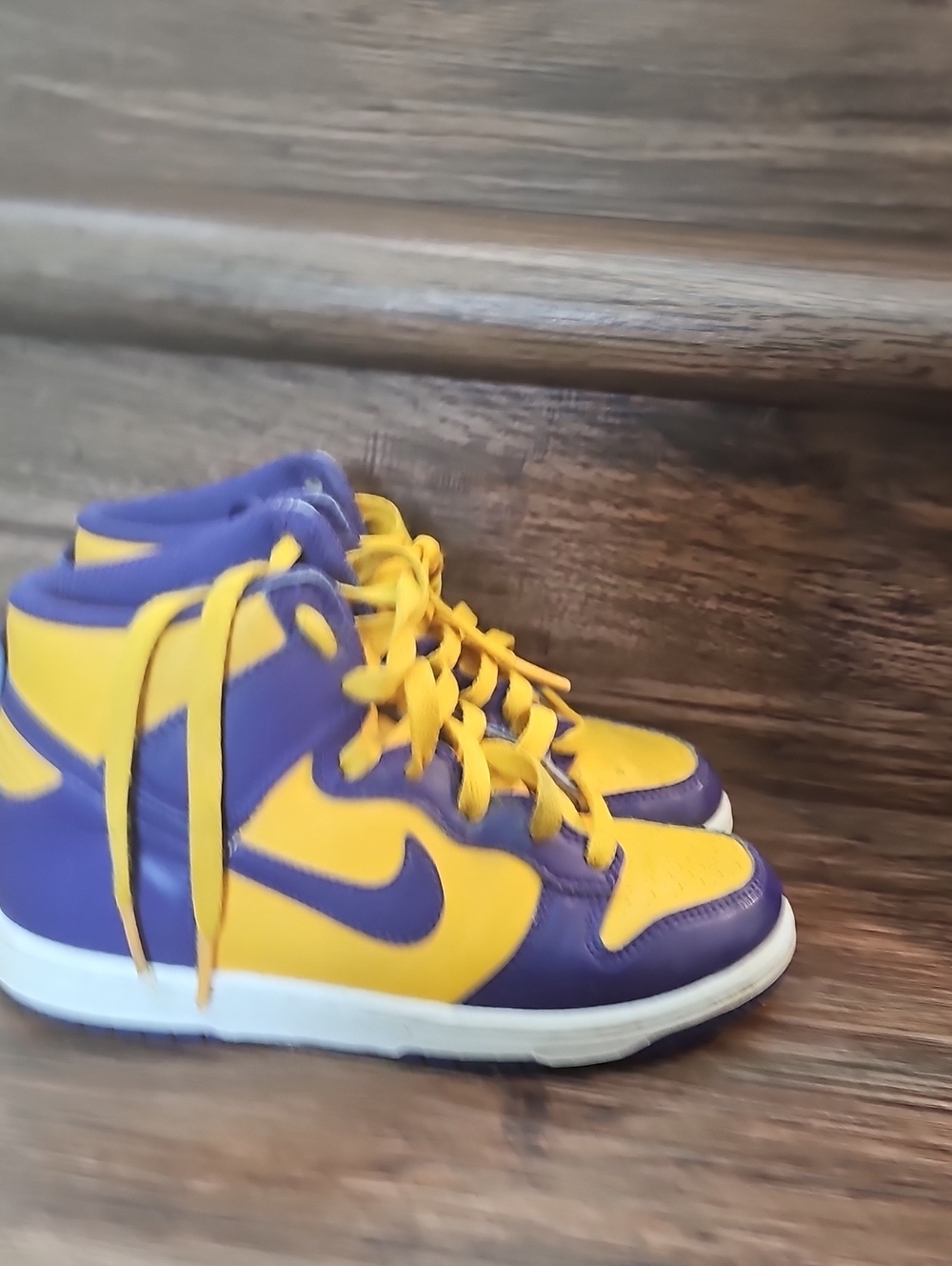 Lakers Nike Dunks Kids High-Top